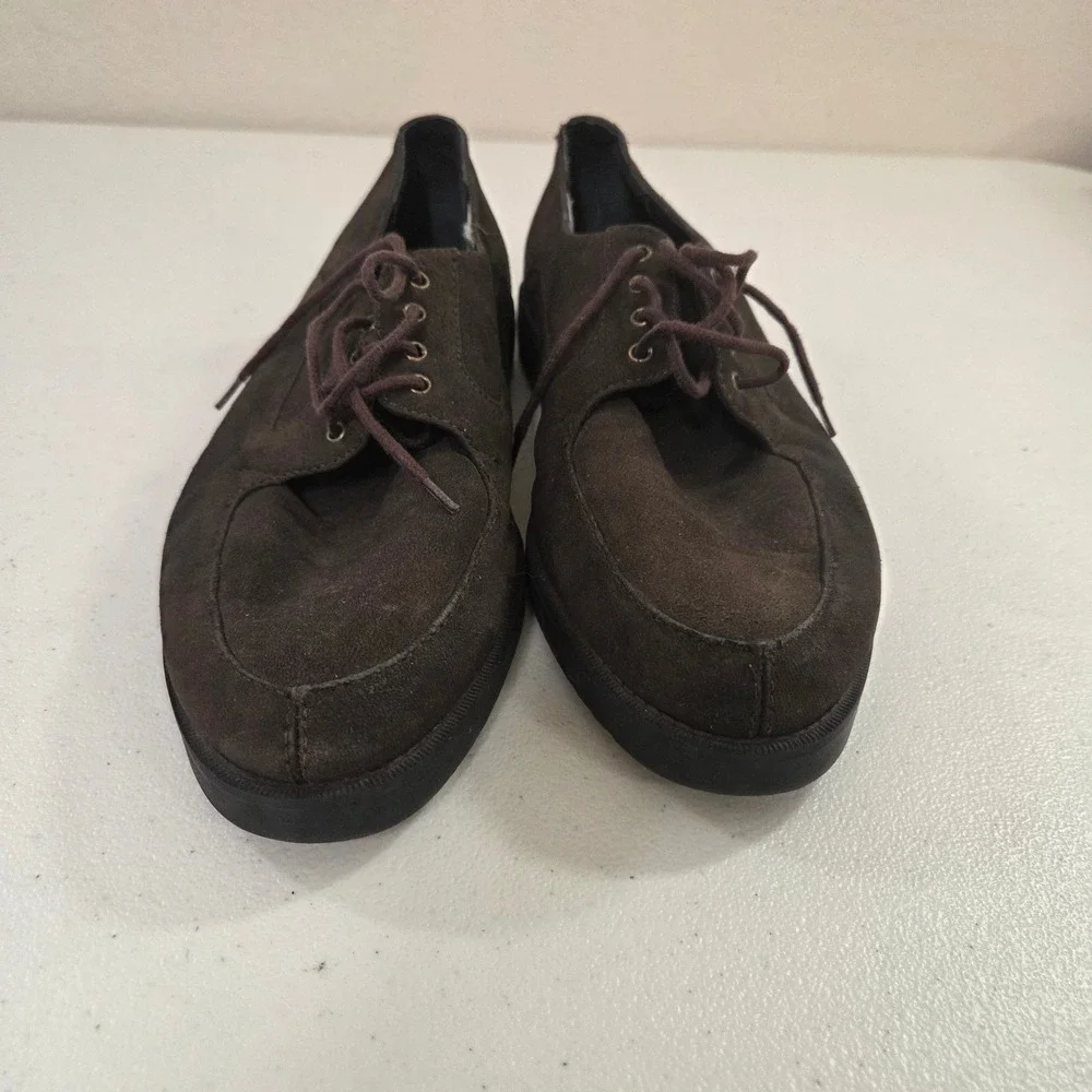 Giorgio Brutini Mens 9 Brown Suede Leather Lace Up Oxford Shoes 06214022
